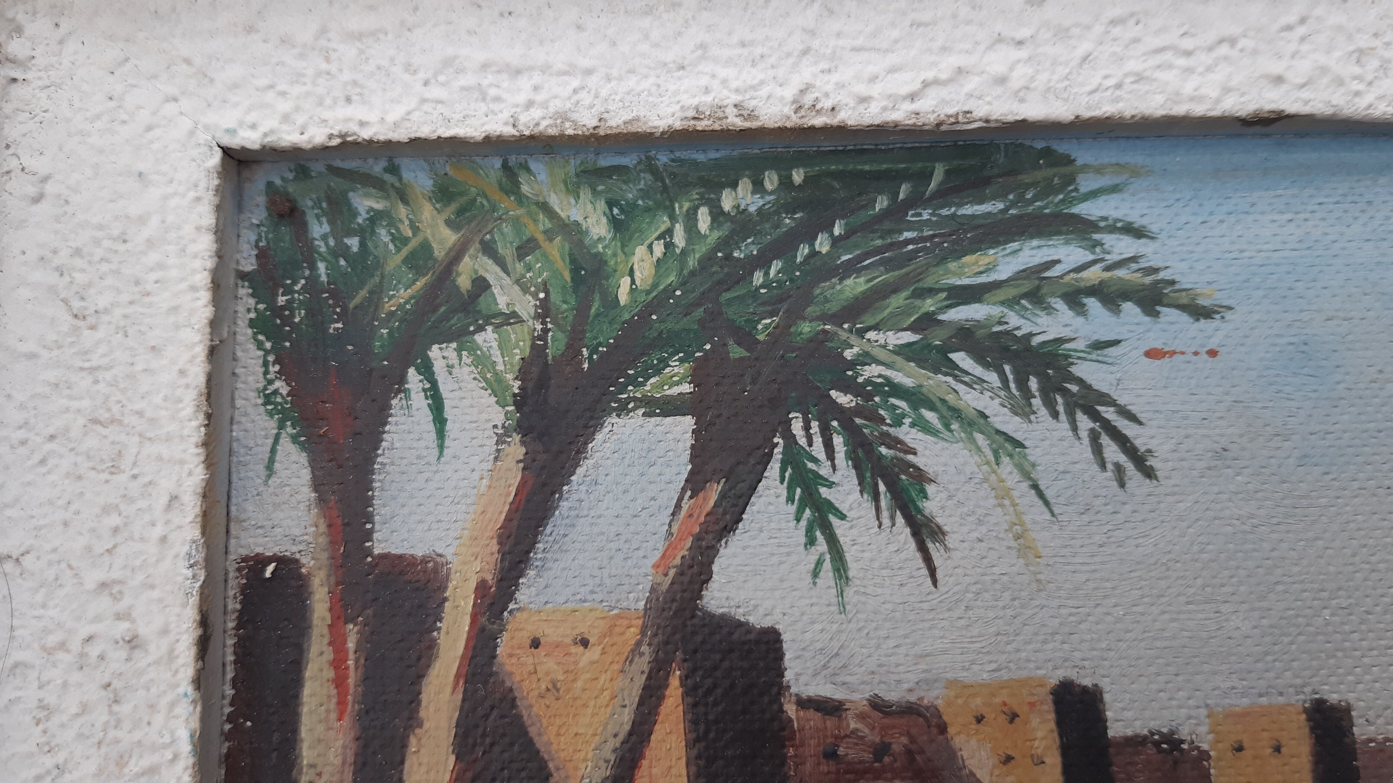Orientalist painting "Ramparts of Marrakech"