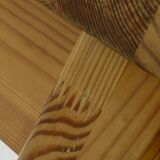 Scandinavian solid pine extendable dining table 1960s