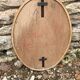 Golden classic mirror oval wood 50x65cm