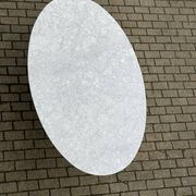 Original Knoll Tulip oval dining table (198cm) Carrara marble