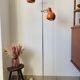 Lampadaire eyeball orange années 70