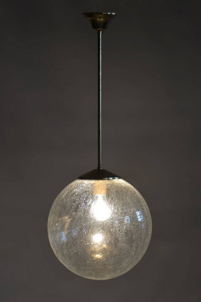 Mid-Century Chandelier in Glass and Brass by Kamenický Šenov, Czech, 1960s