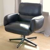 Beautiful Armchair of Otto Zapf for KNOLL black leather
