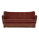 1970s, 3-seater Danish curved sofa, pink furniture velour.