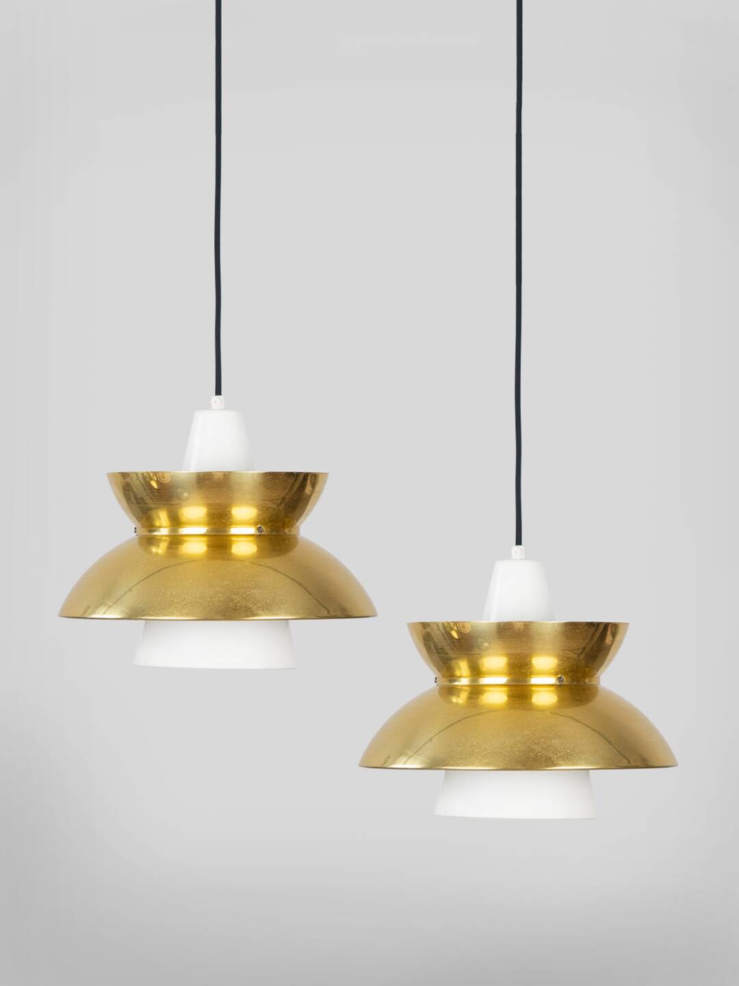 Pair of 2 Danish vintage lamps Doo Wop by Henning Klok, Louis Poulsen, 1940