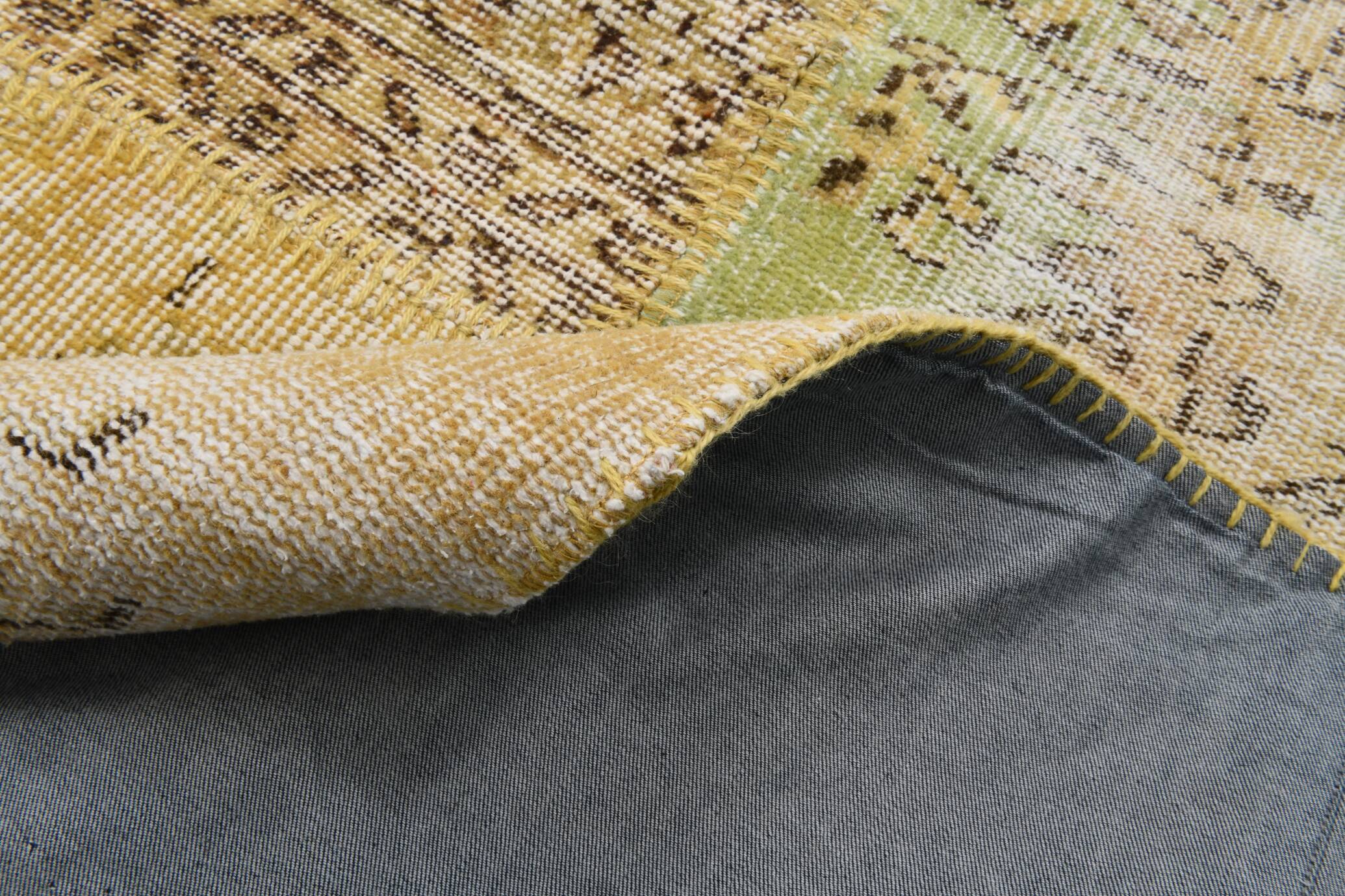 Yellow Mustard Large Vintage Rug, 204x306Cm