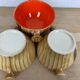 3 bowls Vallauris Grandjean Jourdan, ceramic wood effect 60