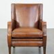 Sheepskin armchair with a refined Art Deco design