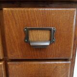Antique oak apothecary cabinet with drawers