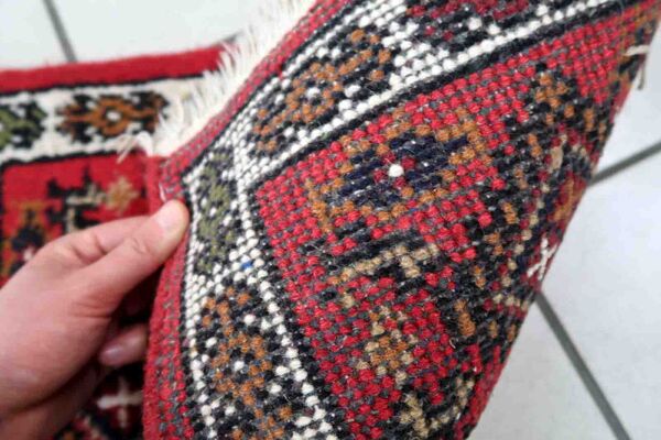 Vintage persian carpet hamadan handmade 40cm x 56cm 1970s