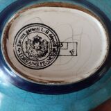 Large Art Nouveau beard plate – Faience from Lorraine – Guaranteed enamels L.B –
