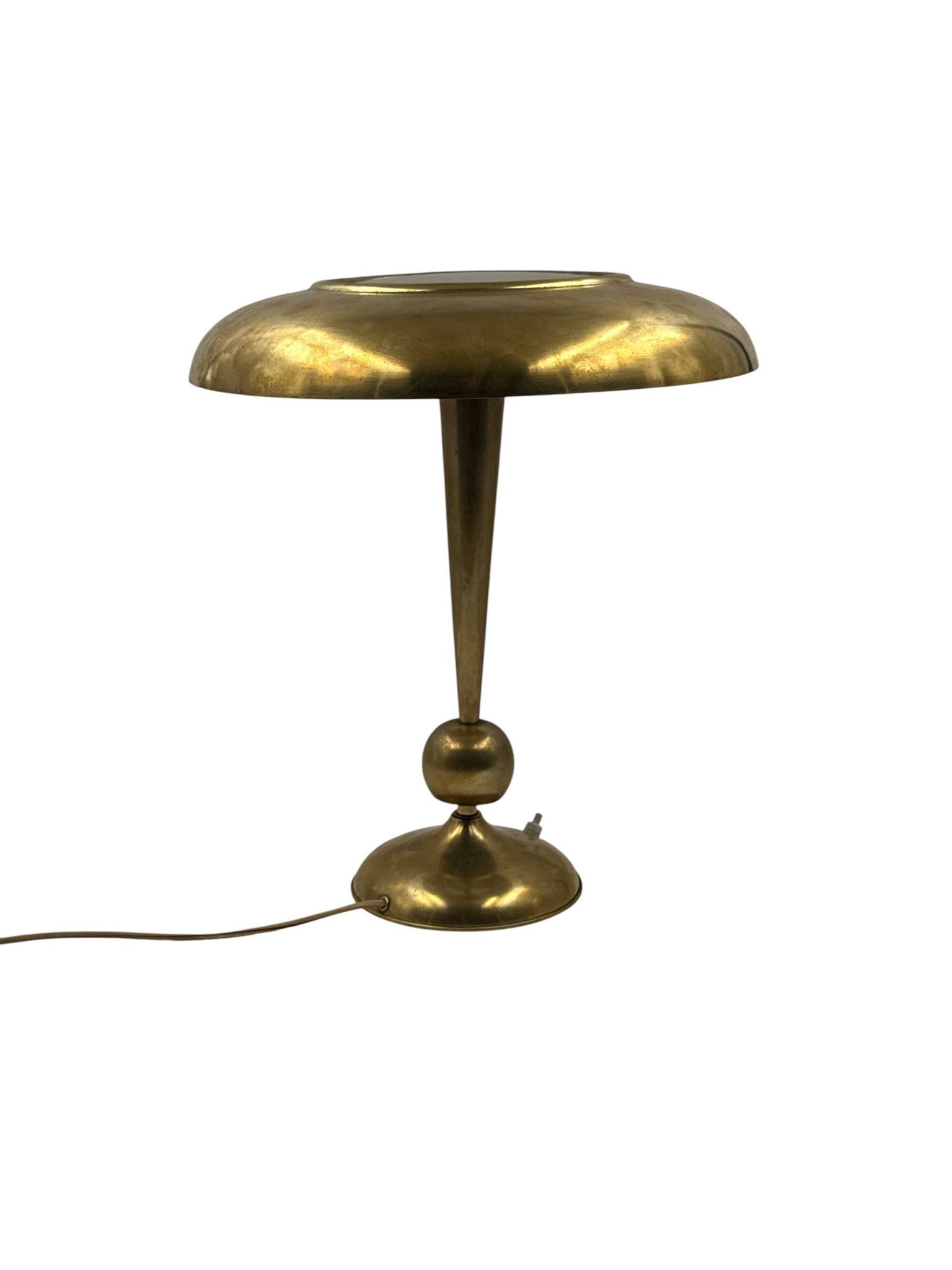 Oscar Torlasco, mod. 143 brass table / desk lamp, Prod. Lumi, Italy 1950s
