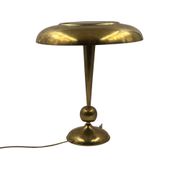 Oscar Torlasco, mod. 143 brass table / desk lamp, Prod. Lumi, Italy 1950s