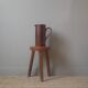 Ceramic pitcher vase with handle Scandinavian country decoration handcrafted vintage sandstone