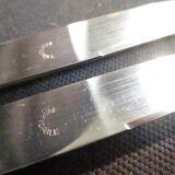 Set of 12 dessert knives stainless blades Adrien Bergeon goldsmith