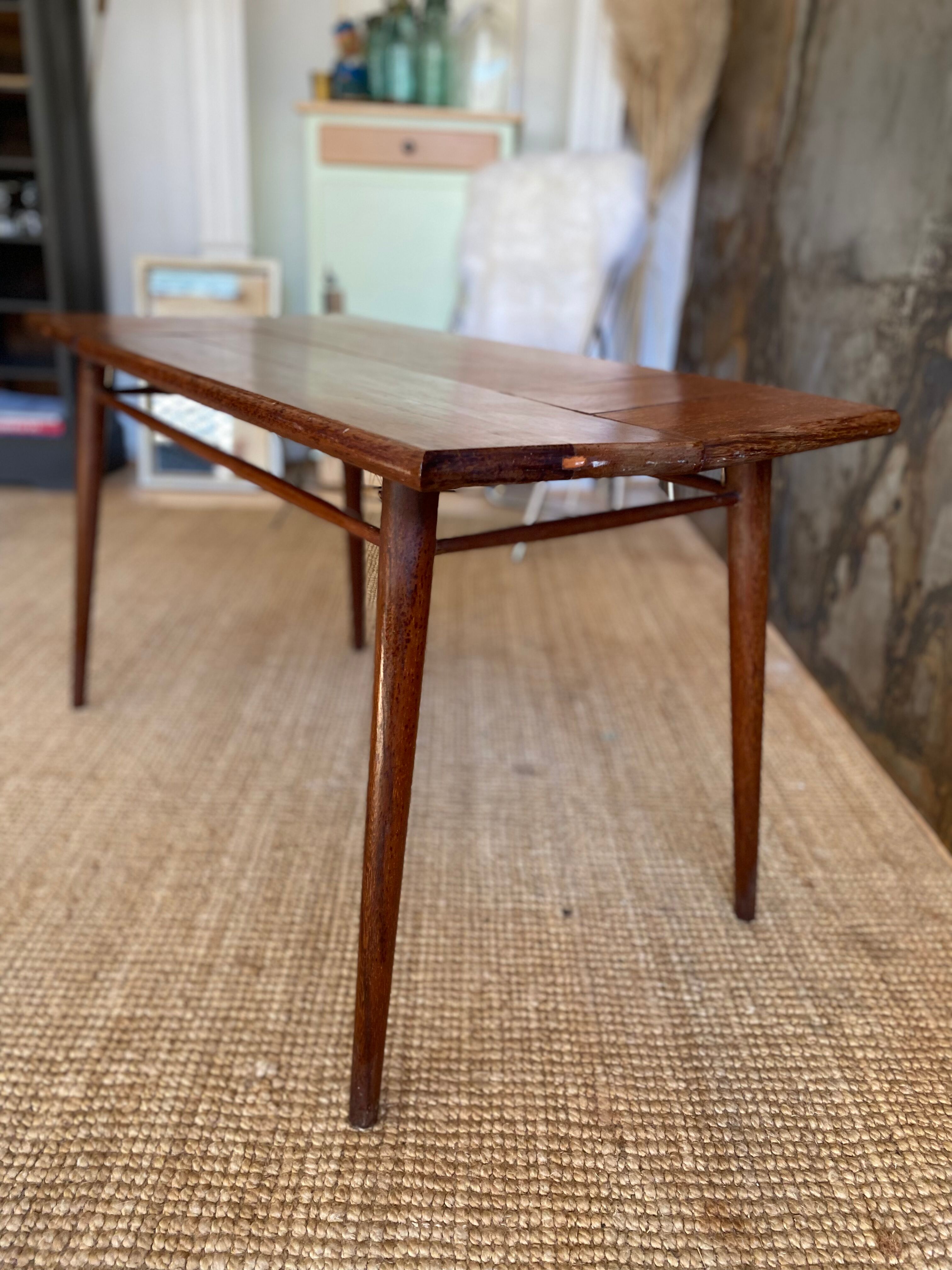 Old coffee table compass legs