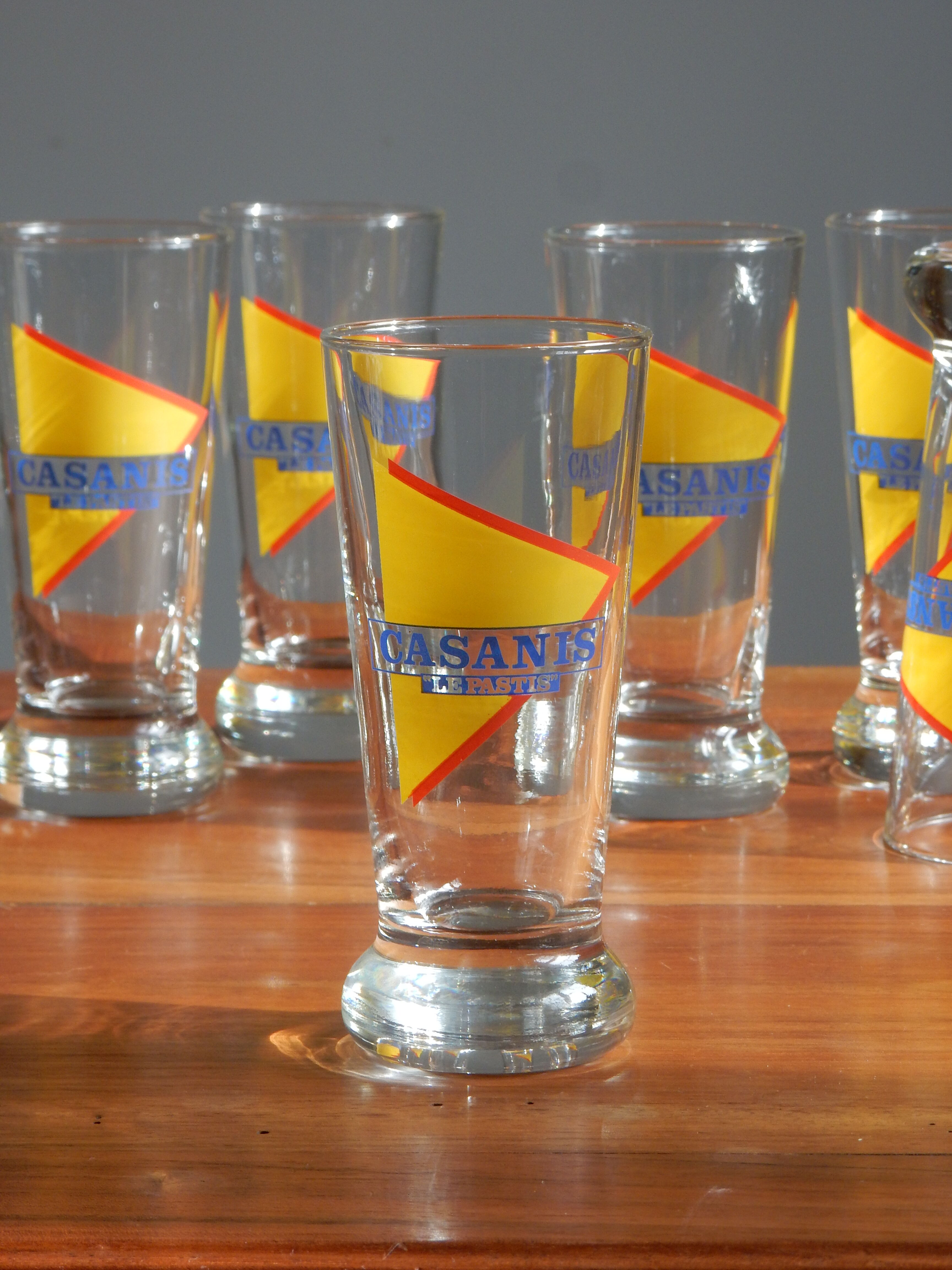 6 glasses Cazanis Pastis French