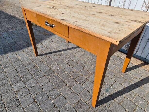 Old vintage fir kitchen desk table