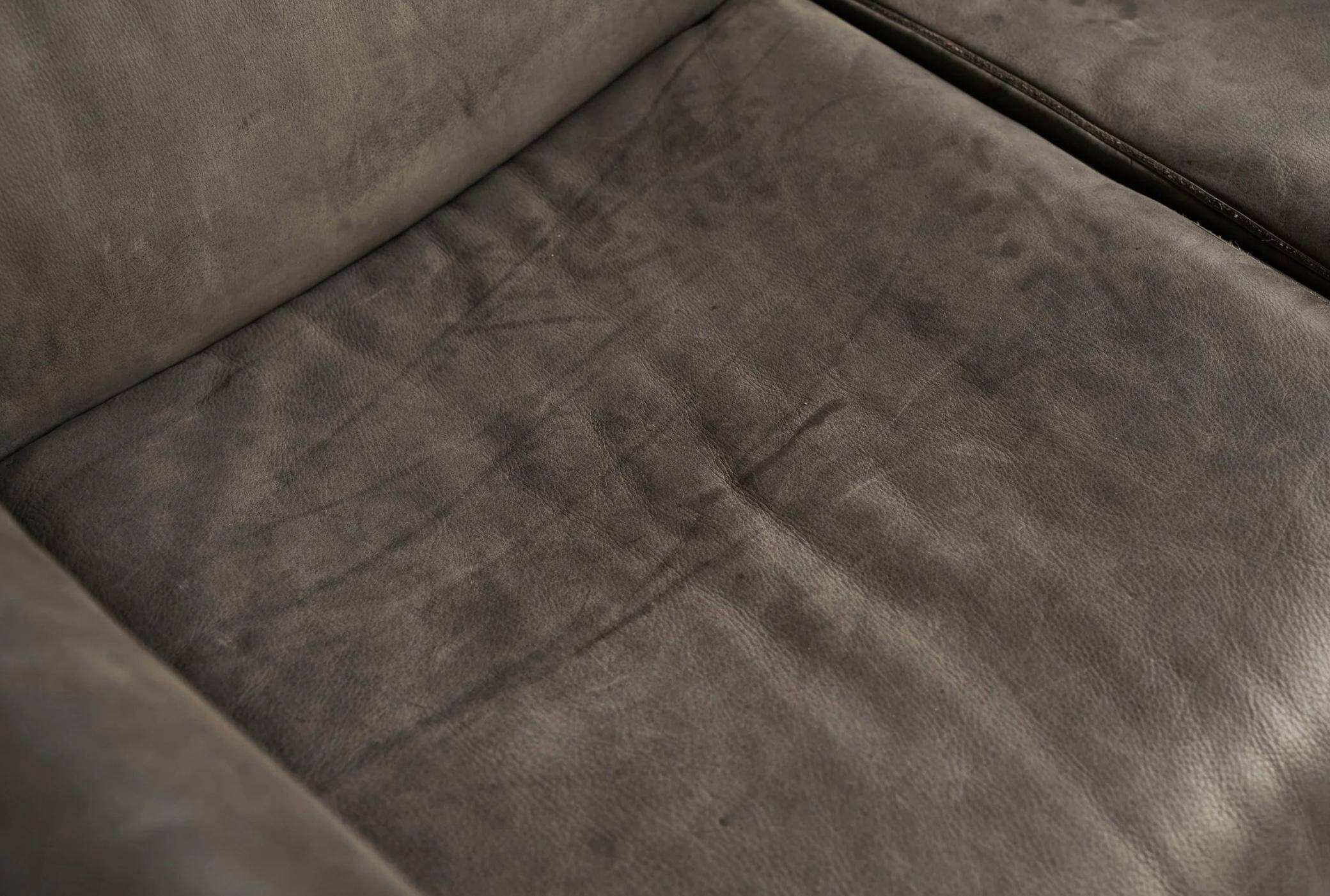 Sofa Karl Wittmann in patinated leather, 1980s