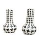 2 x ceramic / Pied de Poule vases / 1980s