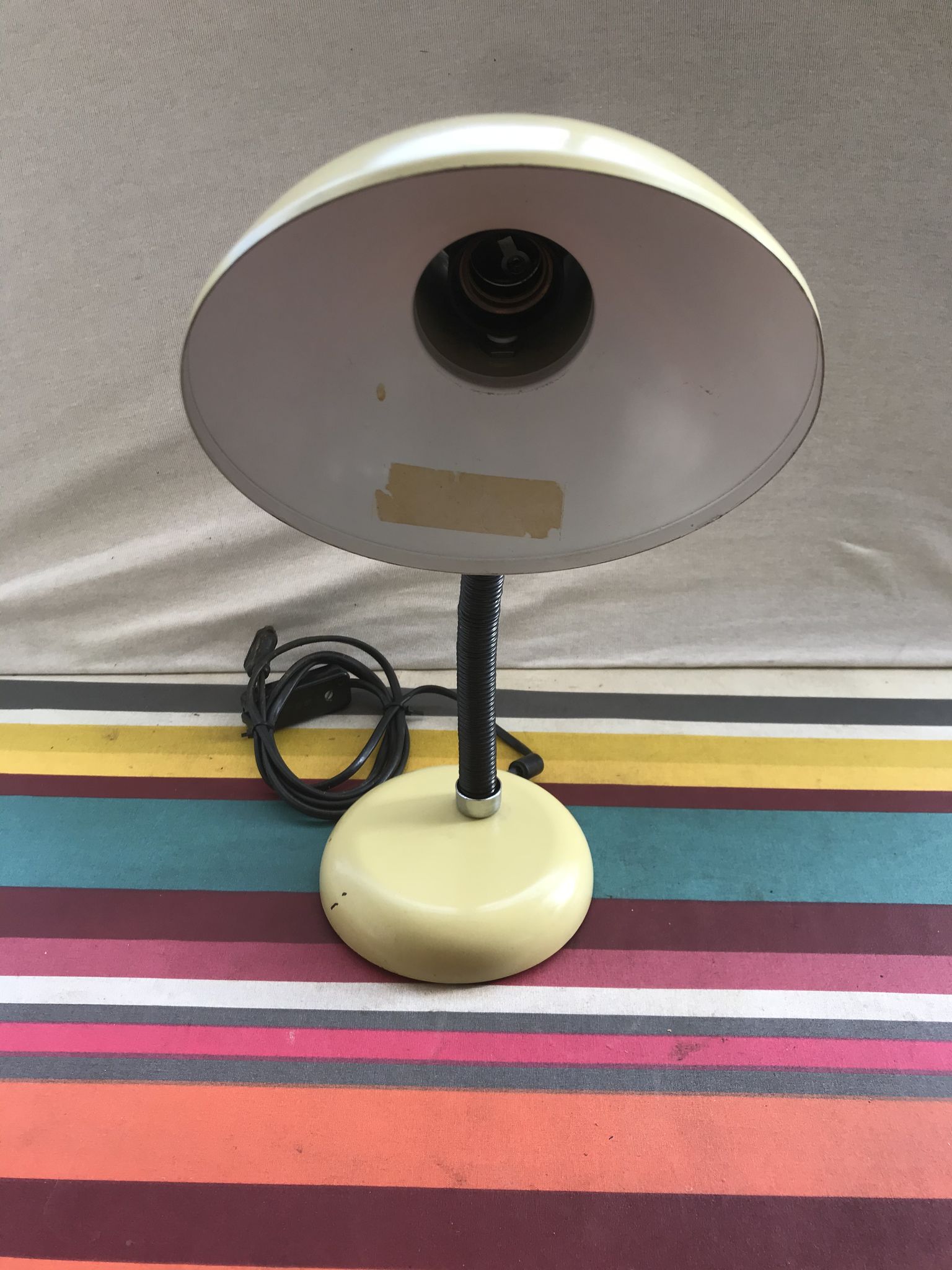 Lampe d'atelier beige, années 70