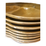 Set of 8 Gien oyster plates