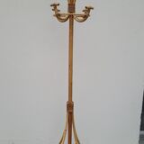 Vintage rattan coat rack - 1950s