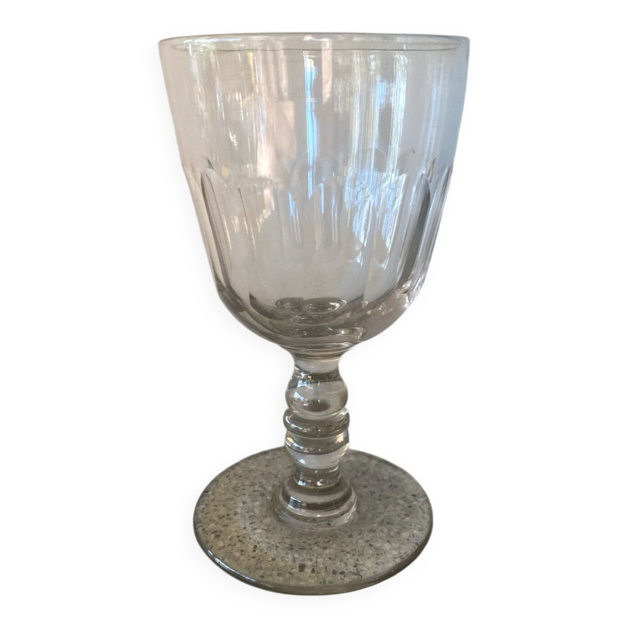 1 verre à pied eau ou vin rouge modèle Medicis XIXe s