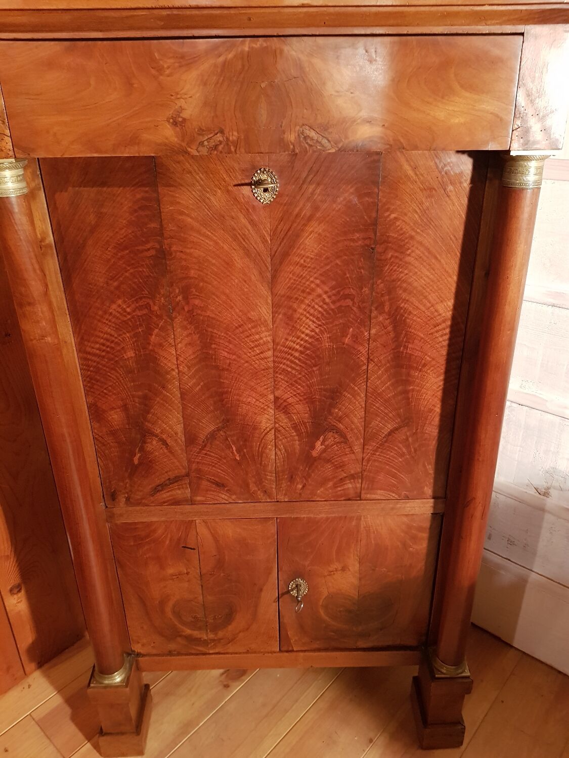 Empire secretary in walnut.