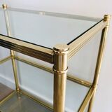 Three-floor brass console