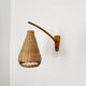 Elm and Wicker Wall Lamp