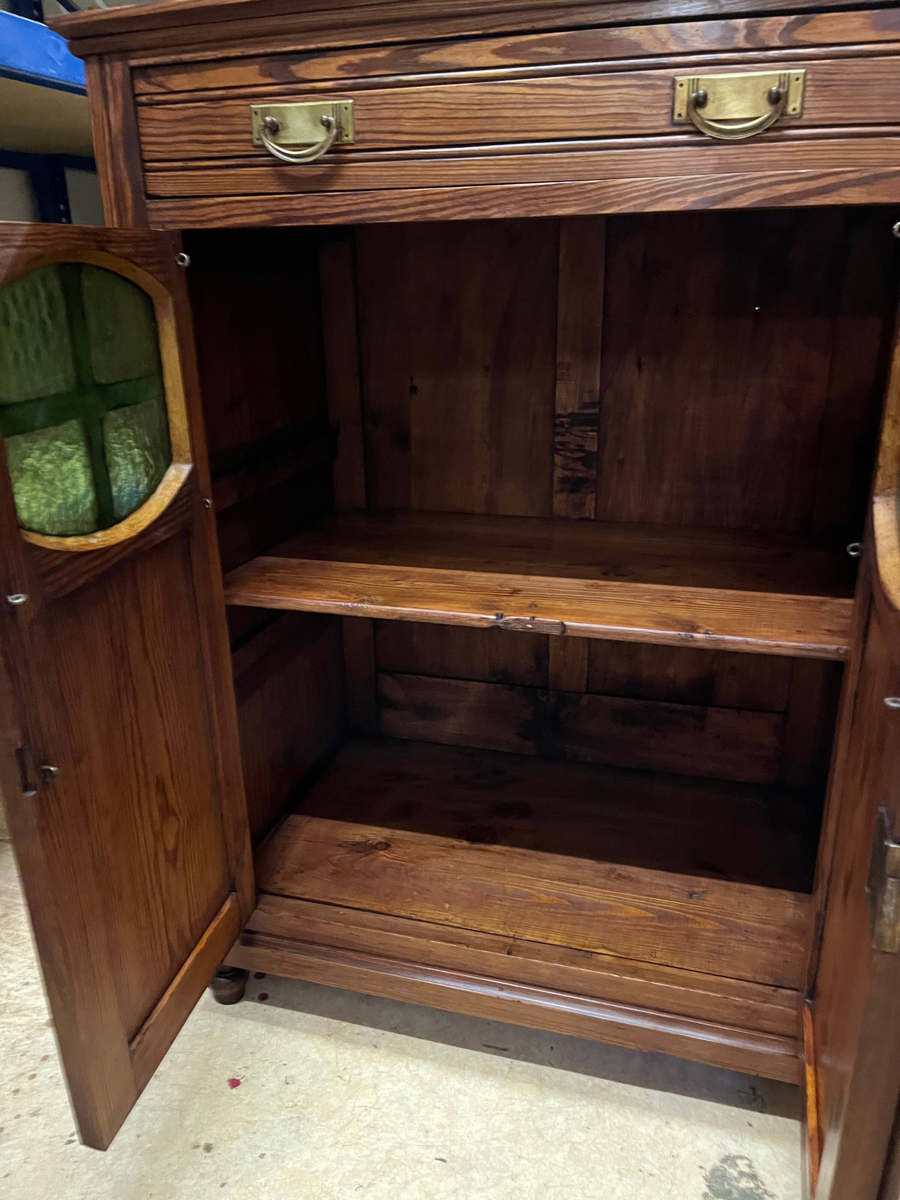 old children's wardrobe in fir