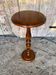 Antique Turned Wood Side Table + Stone Base Vintage Plant Stand