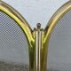 Fireplace screen, spark guard, brass, gilded, 4 panels, 1950.