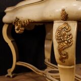 Dutch lacquered and gilded table with marble top
