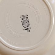 Vintage ironstone plate from Digoin – Blue rose pattern