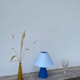 Lampe en verre bleu 1990