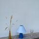 Lampe en verre bleu 1990