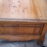 Rustic coffee table with sliding top L130 cm