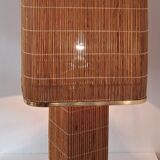Lampe de chevet en raphia