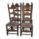 4 antique Provençal wooden chairs