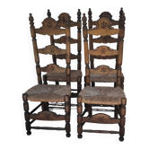 4 chaises ancienne bois provençal