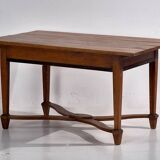 Vintage solid wood dining table (France, circa 1940)