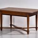 Vintage solid wood dining table (France, circa 1940)