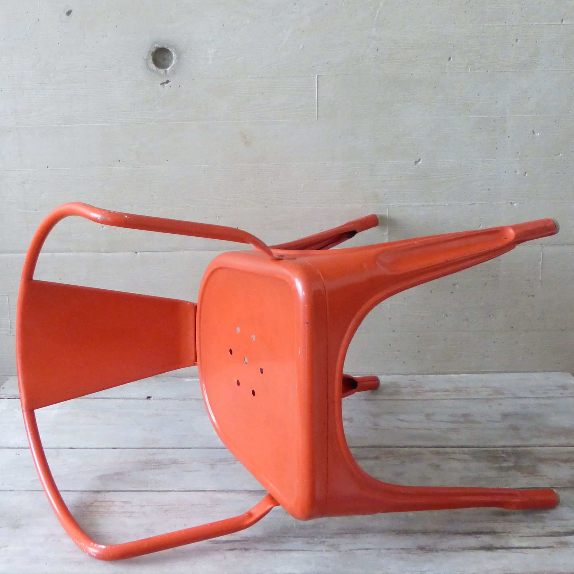 Pair of chairs A 56 - Tolix - Jean Pauchard - 1950-70 - vermilion Red