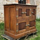 Storage unit, vintage icebox unit, wooden and zinc fridge unit, bar