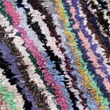 Colorful Boucherouite Moroccan rug - 89 x 202 cm
