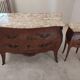 Commode and bedside table in Louis XV style.