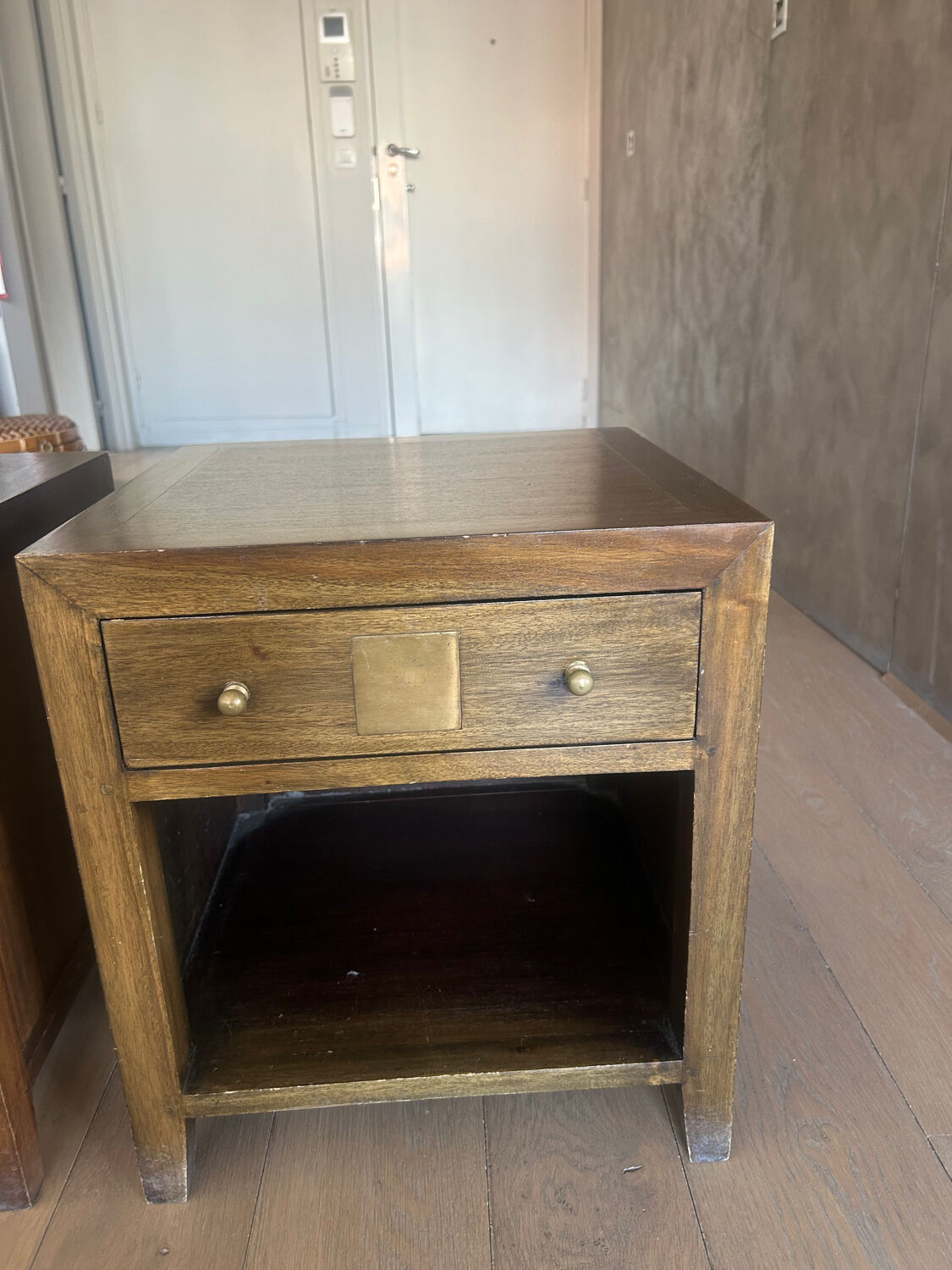 Teak bedside table
