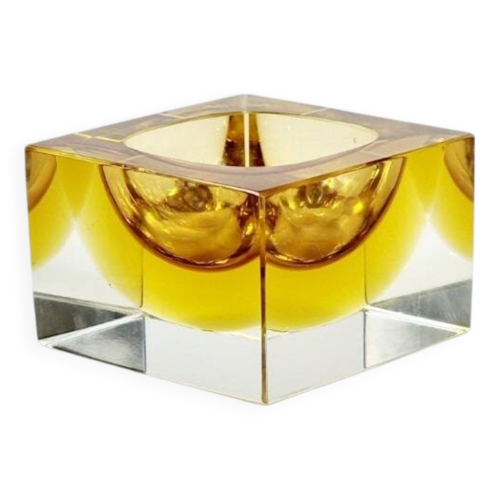 Catchall Sommerso en Verre de Murano par Flavio Poli pour Seguso Vetri D'Arte, Italie, 1970s